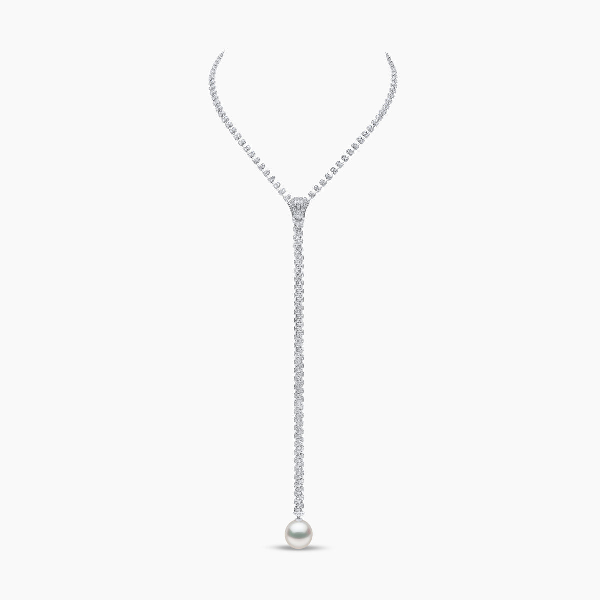 South Sea Pearl and Diamond Zip Necklace