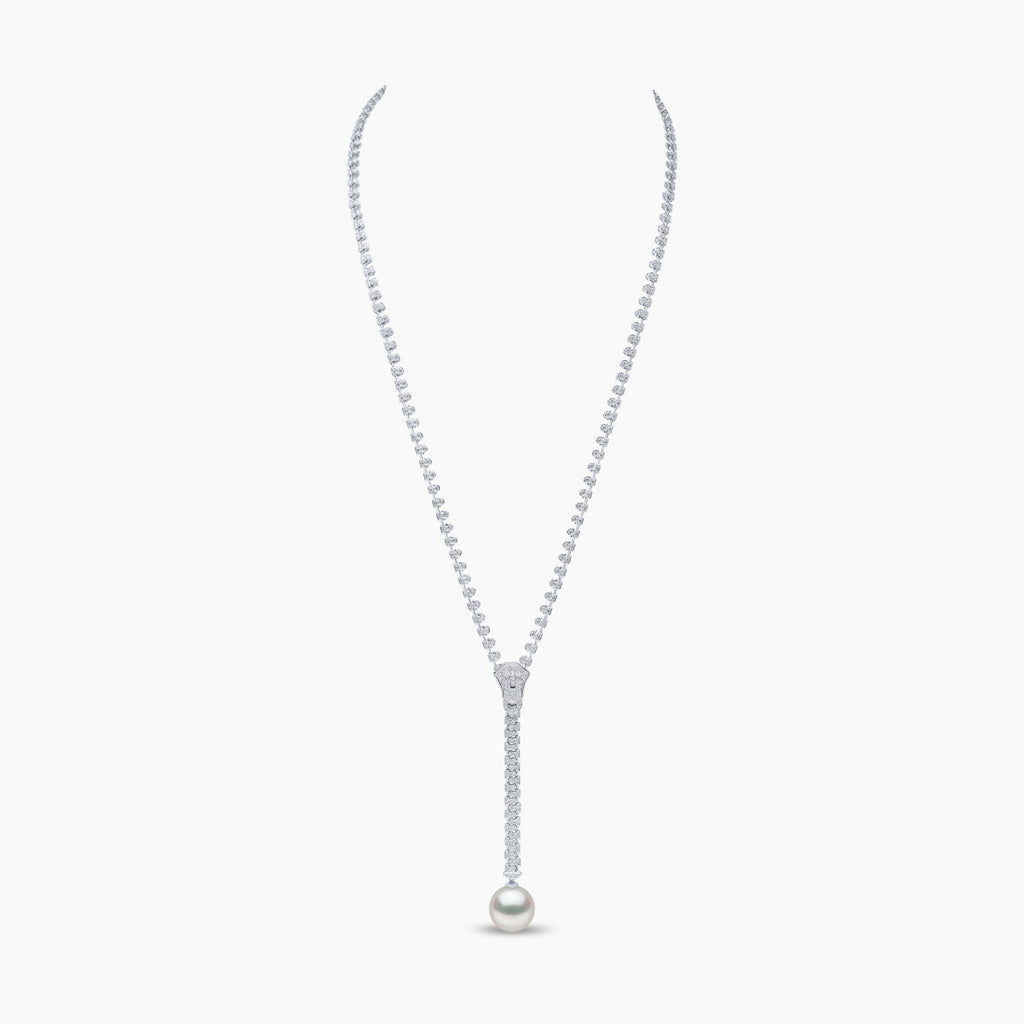 South Sea Pearl and Diamond Zip Necklace