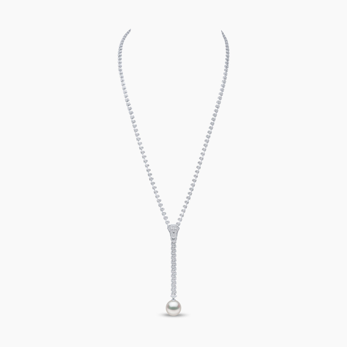 South Sea Pearl and Diamond Zip Necklace