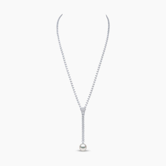 South Sea Pearl and Diamond Zip Necklace