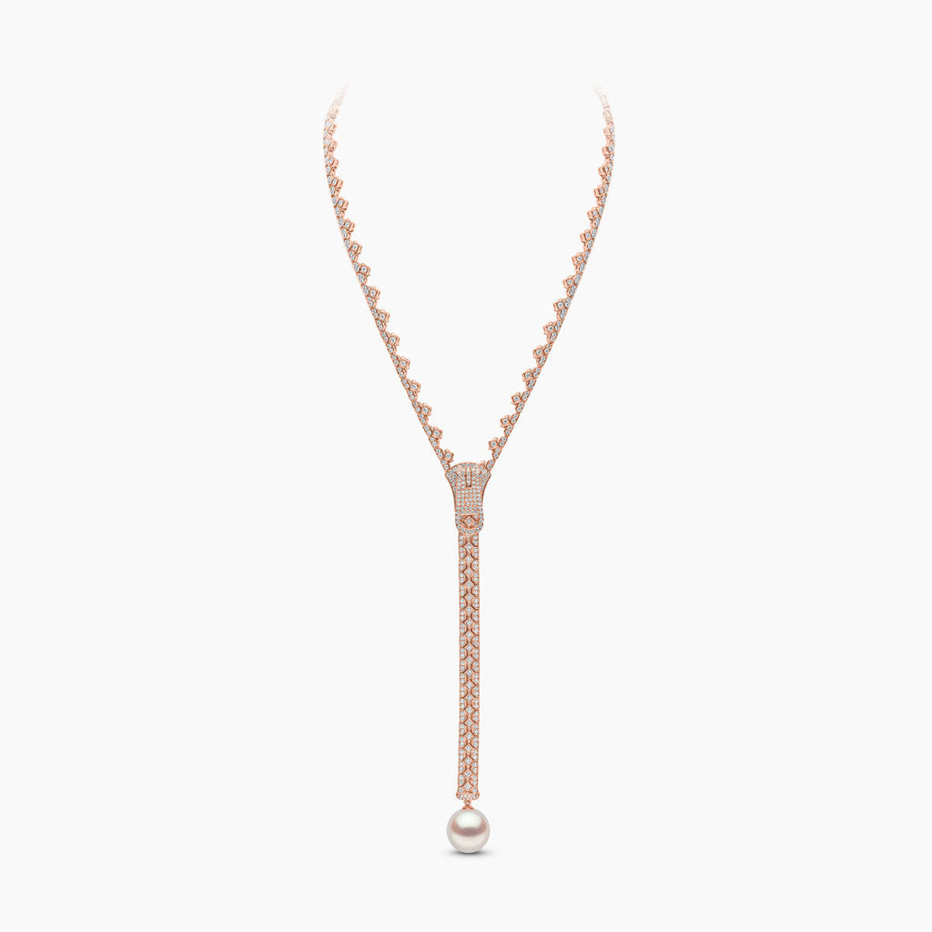 South Sea Pearl and Diamond Zip Necklace
