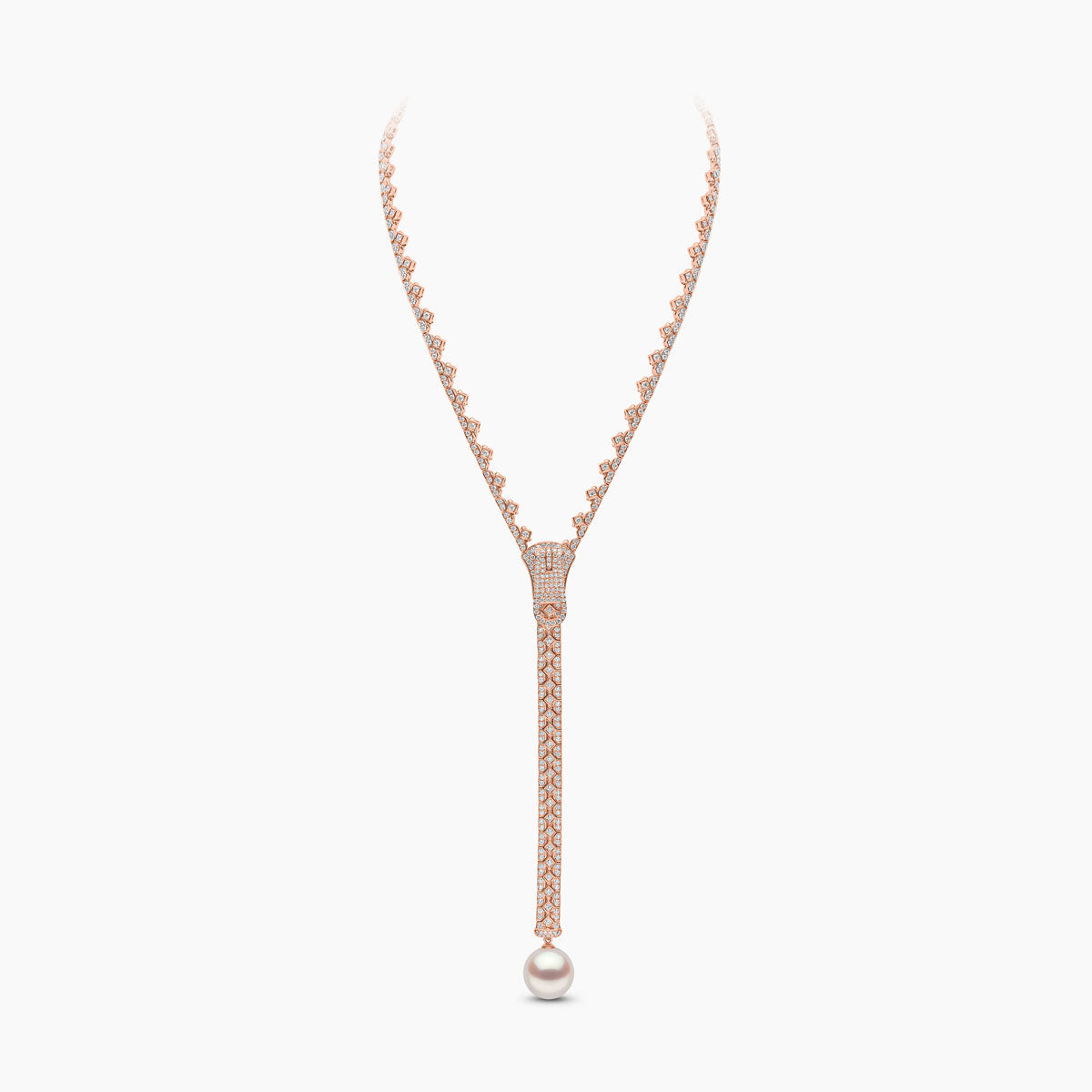 South Sea Pearl and Diamond Zip Necklace