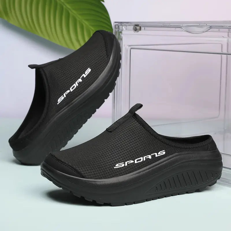 Thick Sole Mesh Slip-On Sneakers