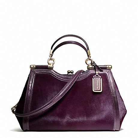 MIXED HAIRCALF CARRIE SATCHEL