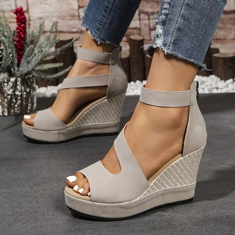 Women'S Elegant High-Heel Sandals with Platform Wedge