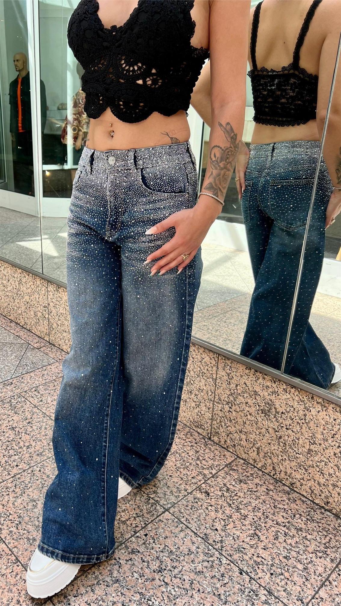 Baggy Style Danity Glitter Jeans