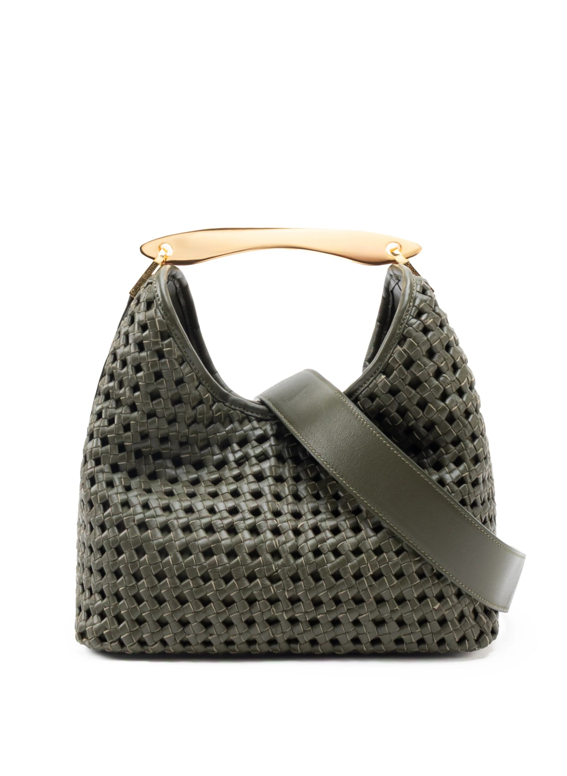 Boomerang Woven Leather Bag