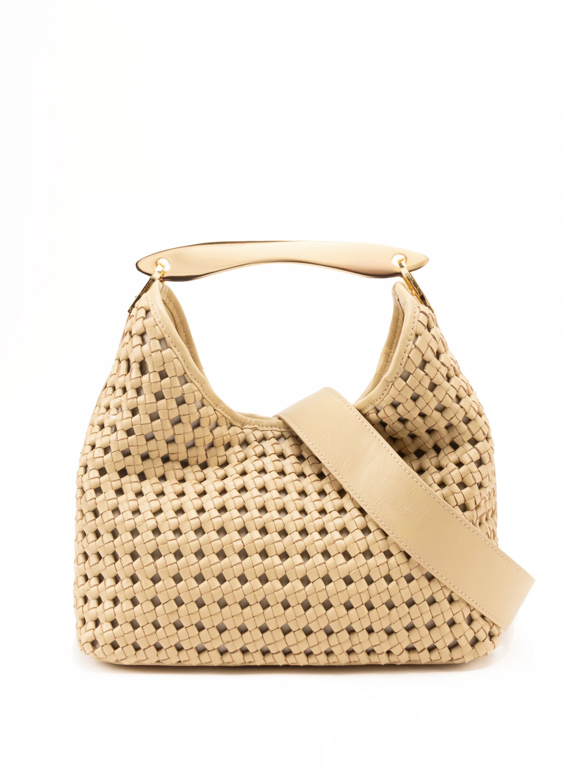 Boomerang Woven Leather Bag