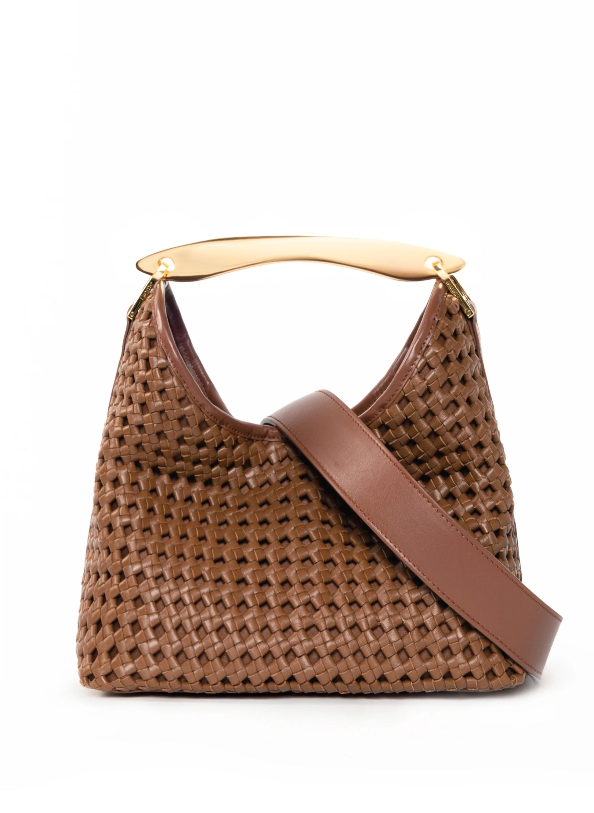 Boomerang Woven Leather Bag