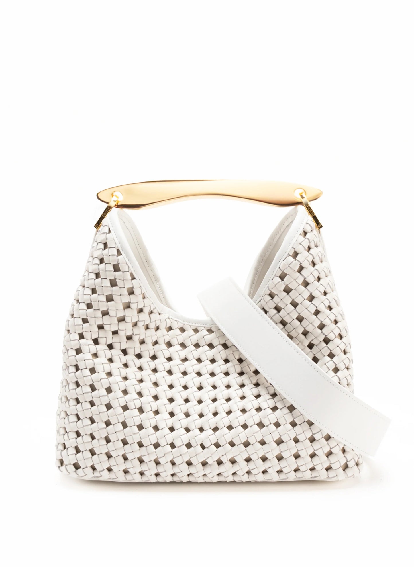 Boomerang Woven Leather Bag