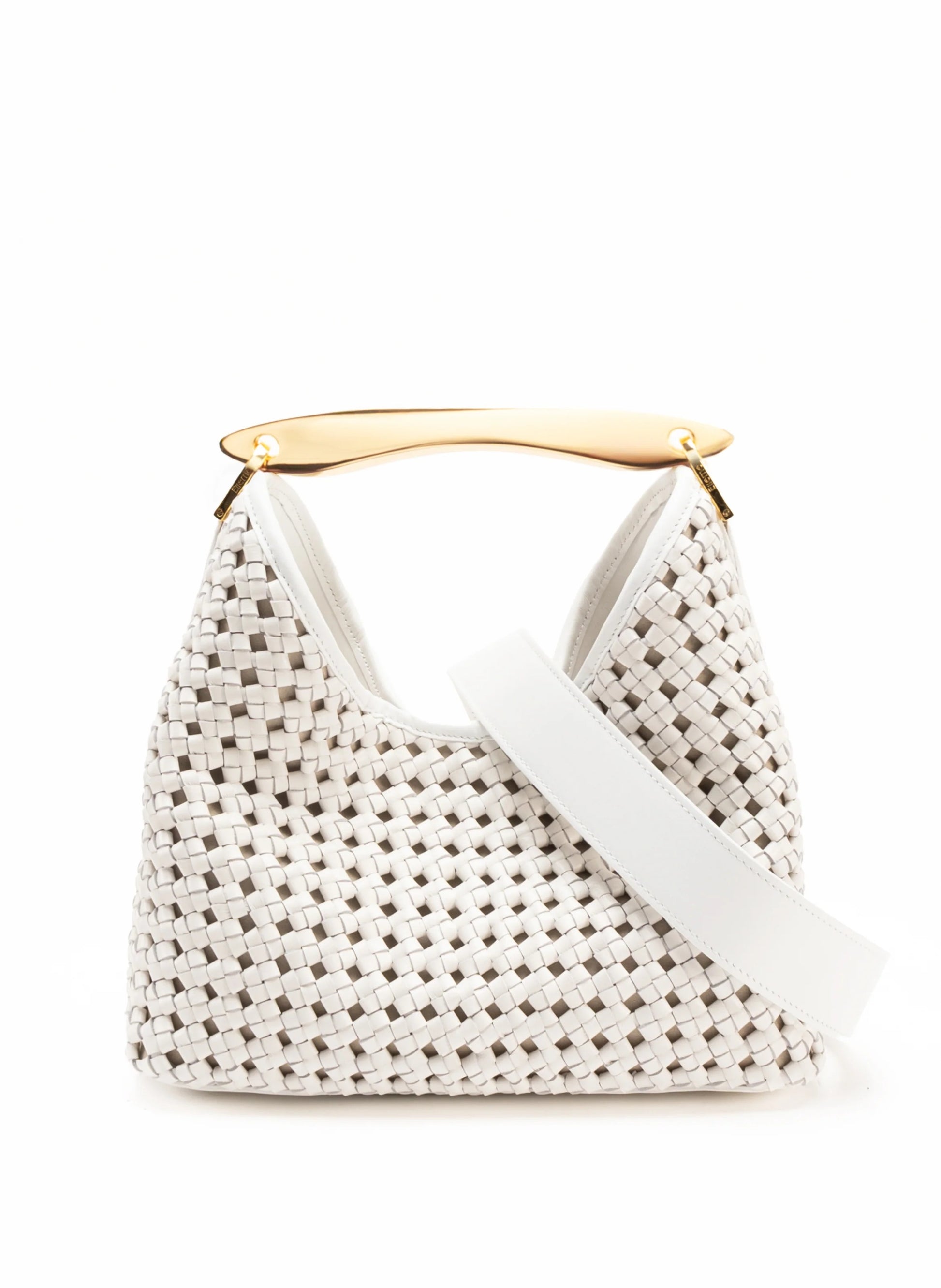 Boomerang Woven Leather Bag