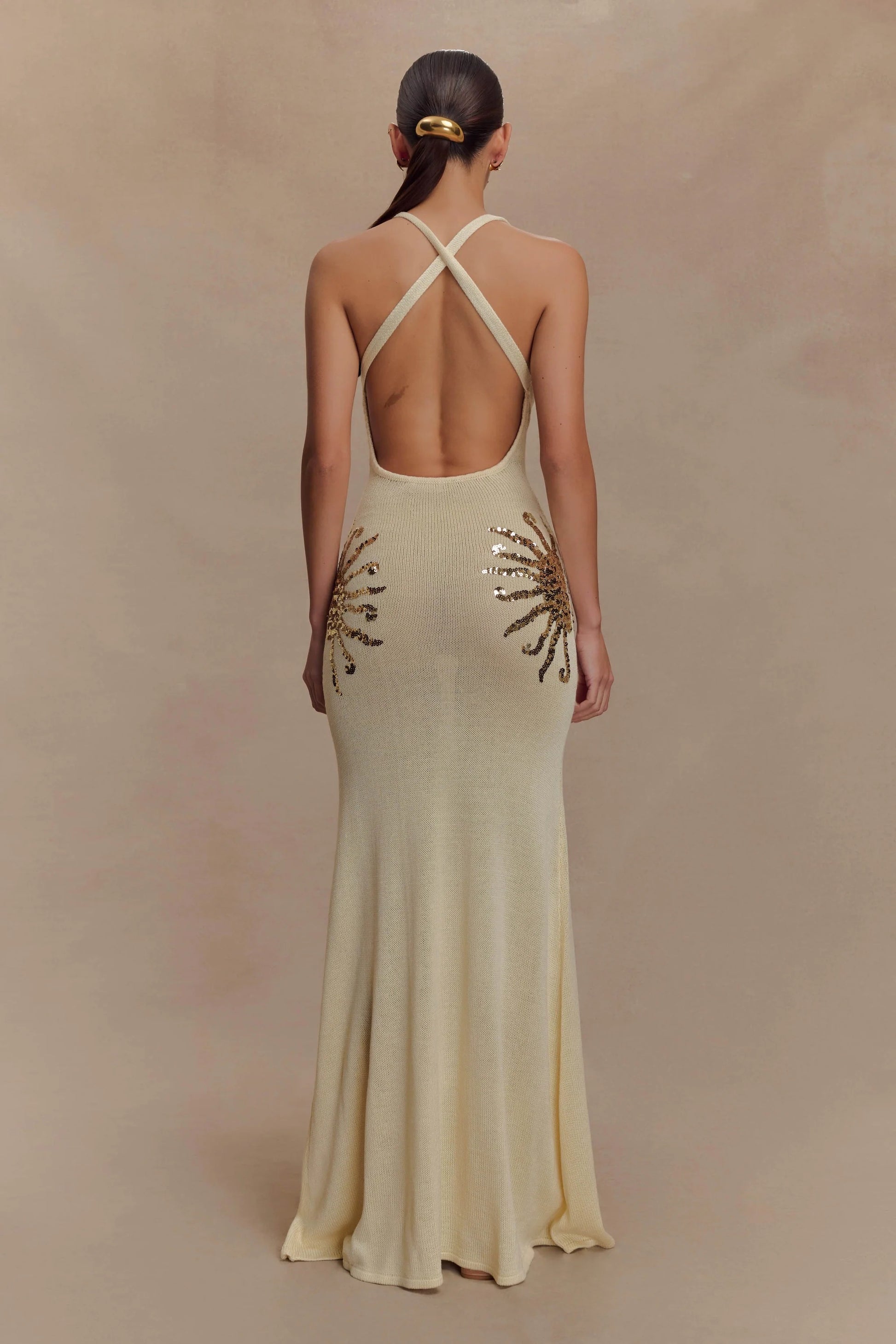 Knit Maxi Dress With Sequin