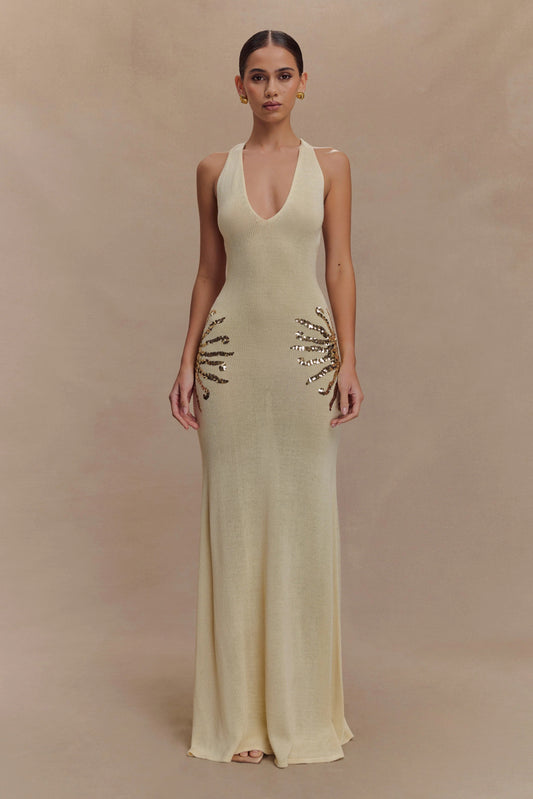 Knit Maxi Dress With Sequin