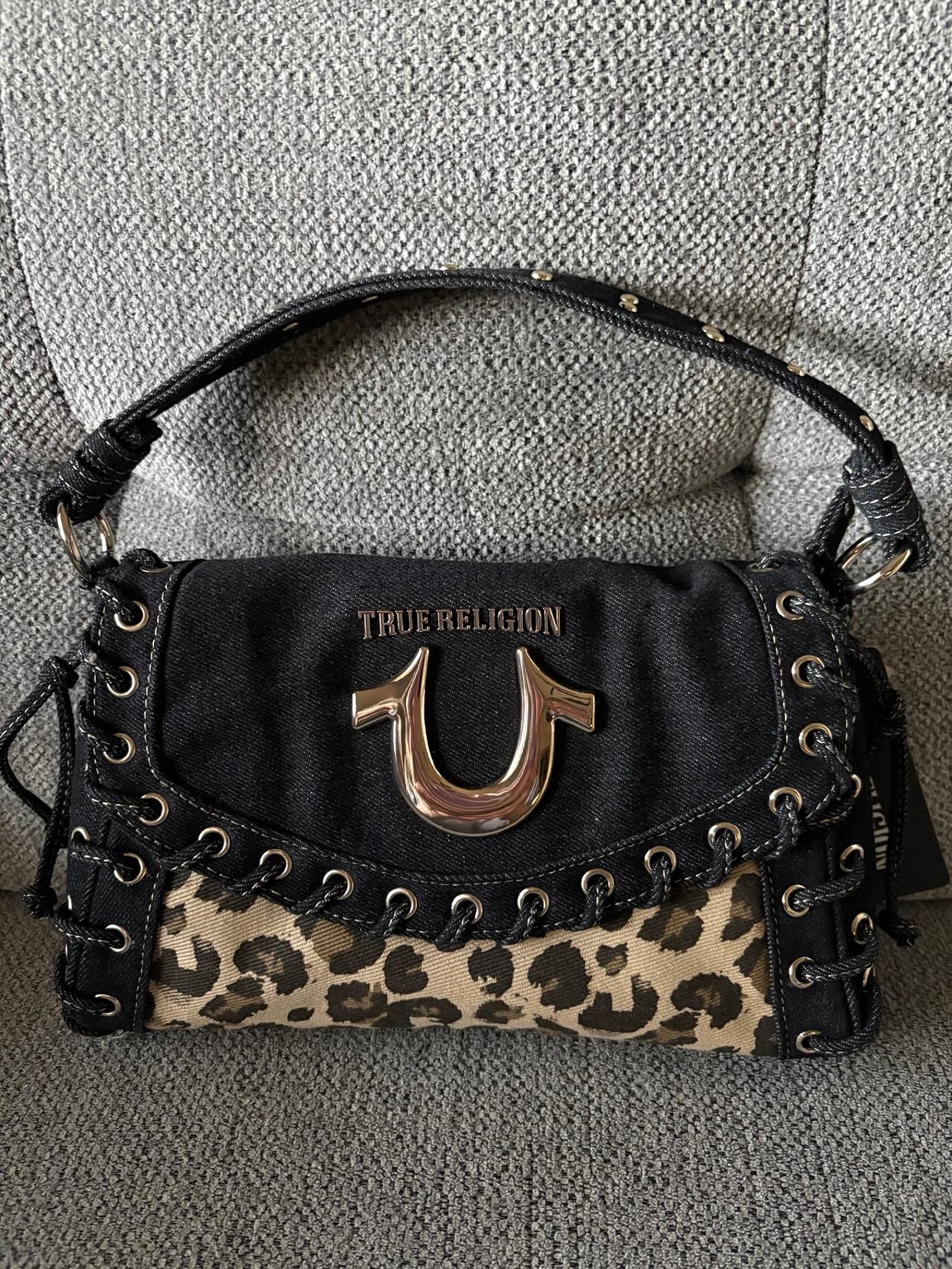 DENIM LEOPARD HANDBAG
