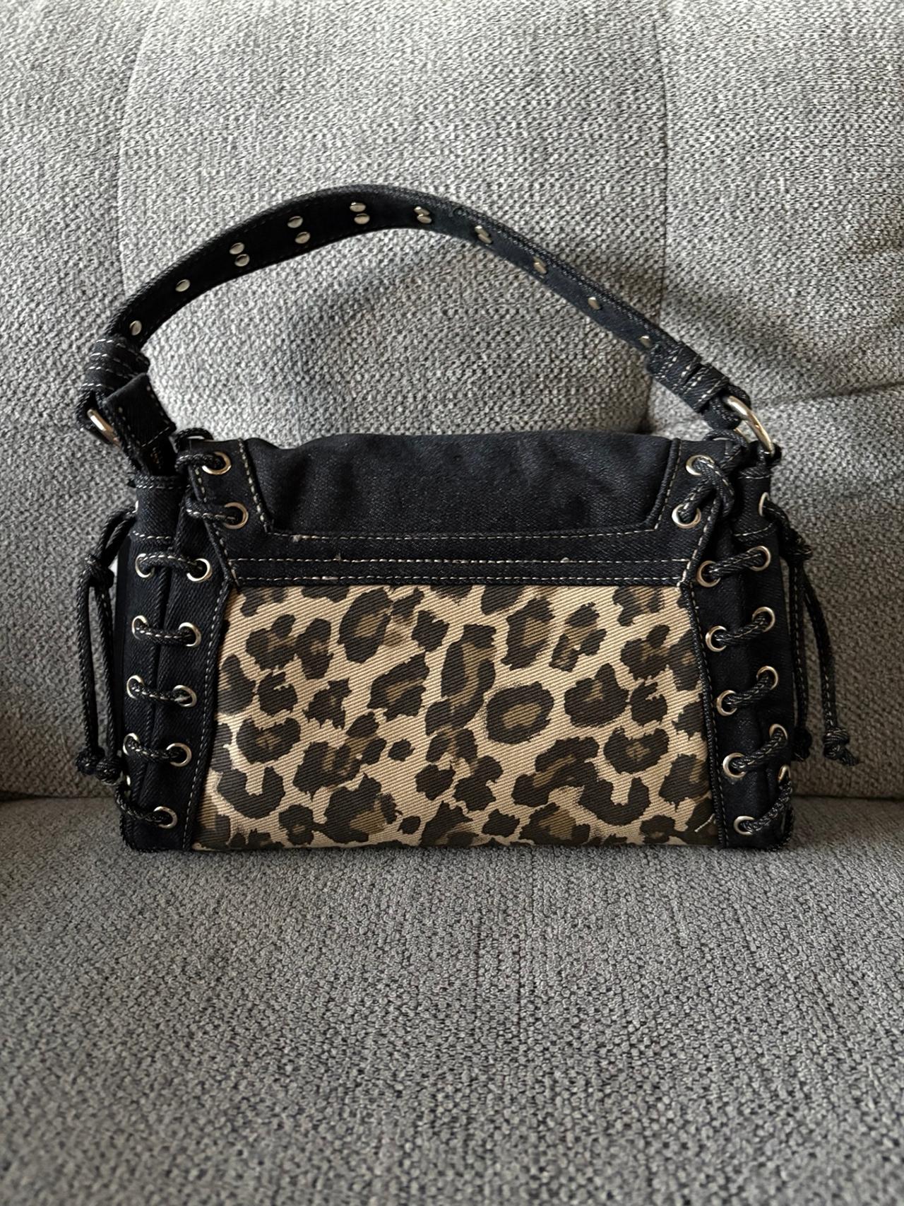 DENIM LEOPARD HANDBAG