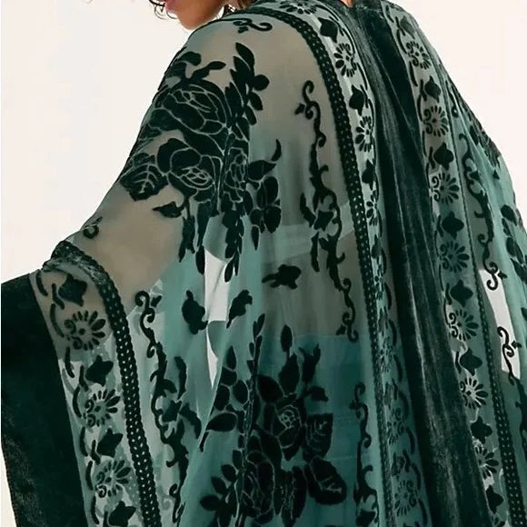 Free People Nightbird Burnout Kimono
