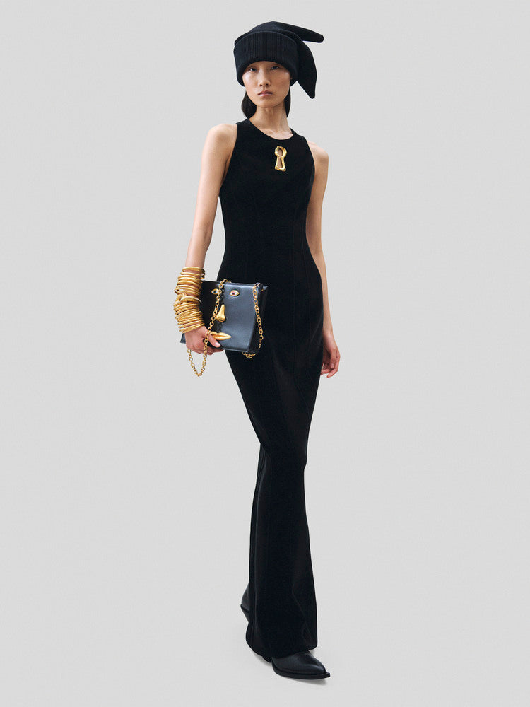 KEYHOLE COLUMN DRESS