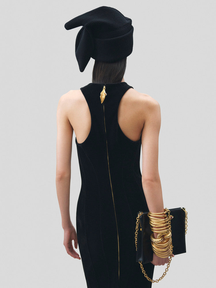 KEYHOLE COLUMN DRESS
