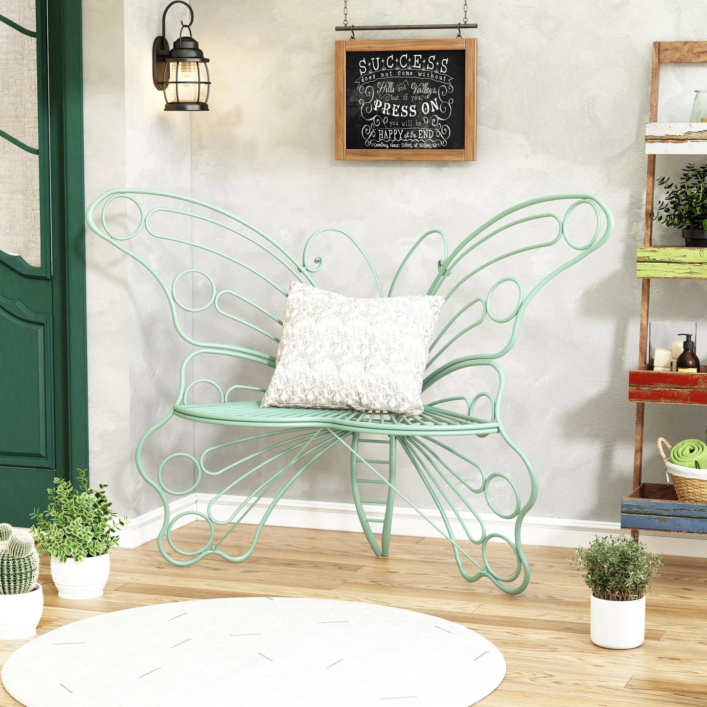 Charming Outdoor Elegance Metal Butterfly Chair