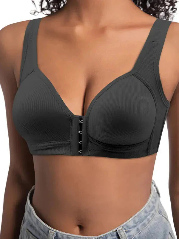 Adjustable Front Closure Push-Up Bra Wire-Free, Seamless & Side Support for Daily Wear