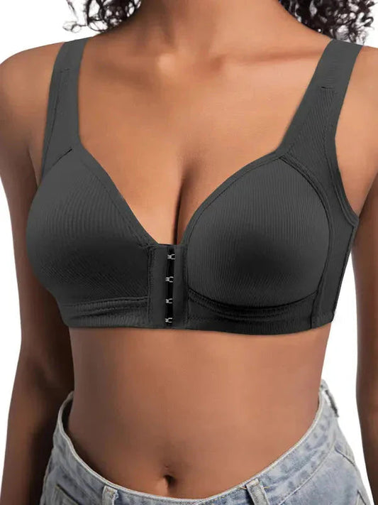 Adjustable Front Closure Push-Up Bra Wire-Free, Seamless & Side Support for Daily Wear