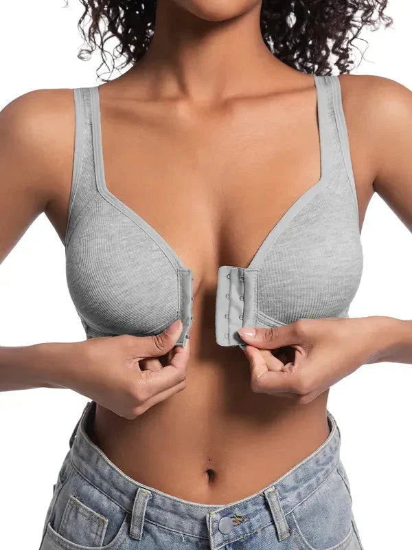 Adjustable Front Closure Push-Up Bra Wire-Free, Seamless & Side Support for Daily Wear
