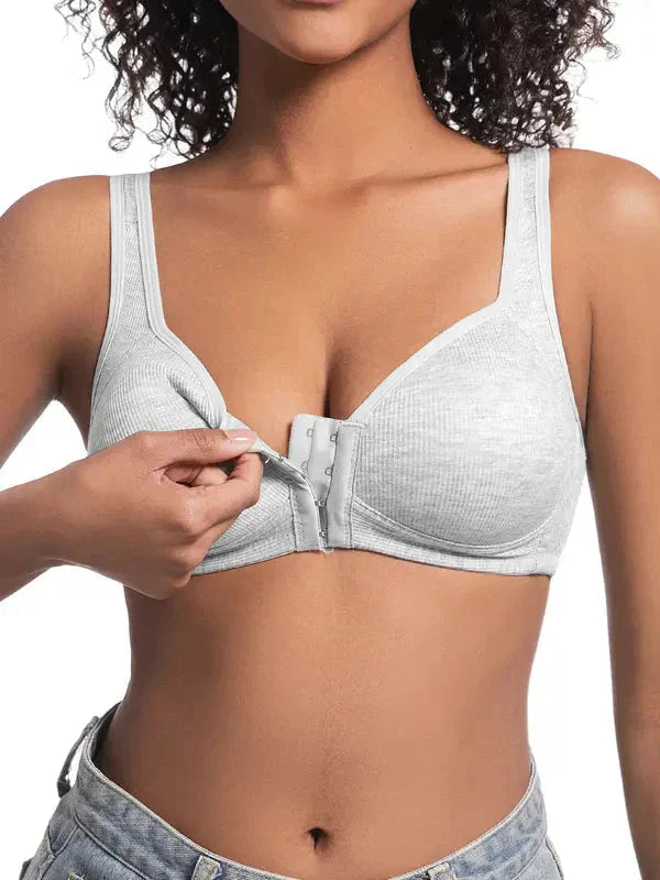 Adjustable Front Closure Push-Up Bra Wire-Free, Seamless & Side Support for Daily Wear