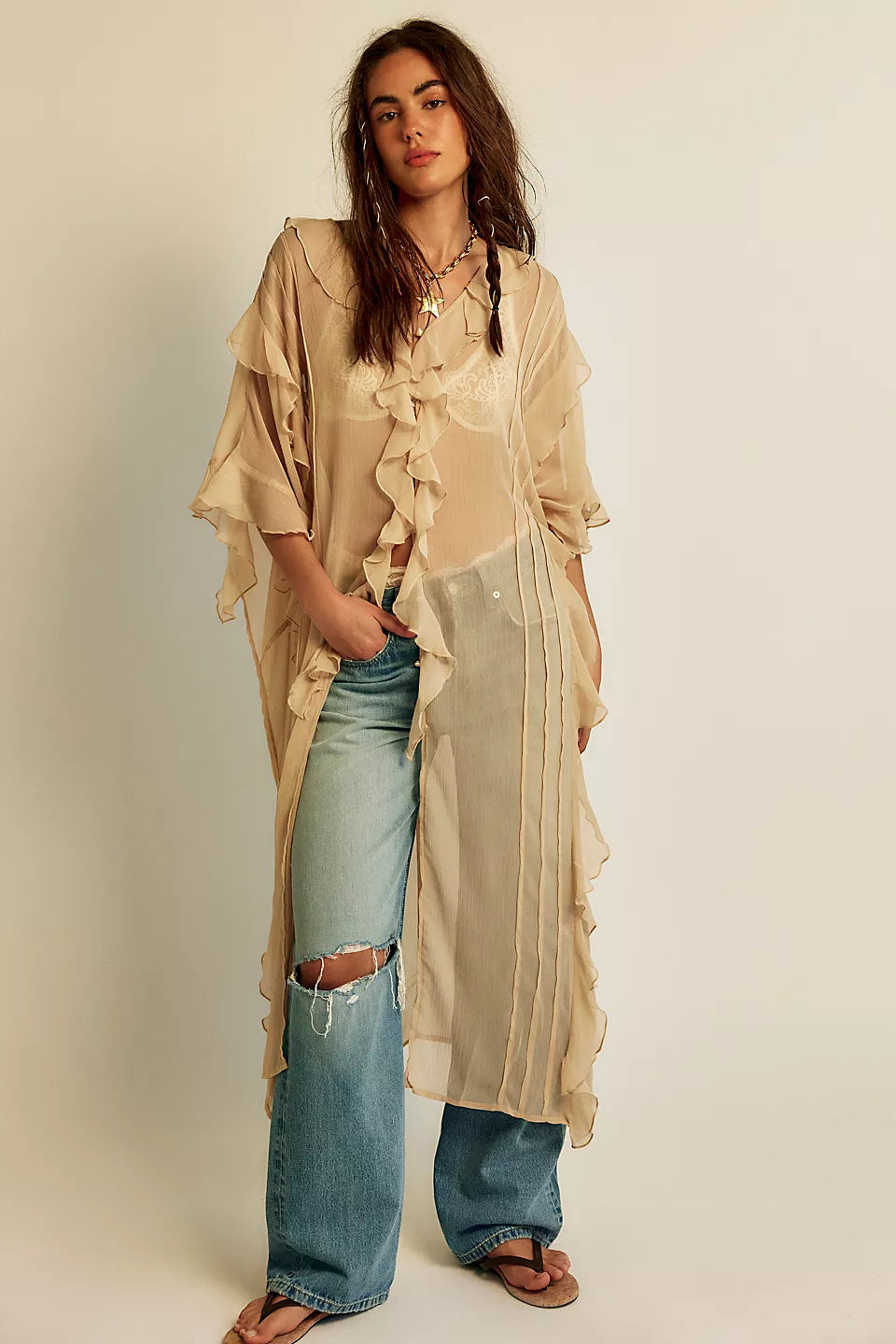Women's Natural Winter Valley Kimono