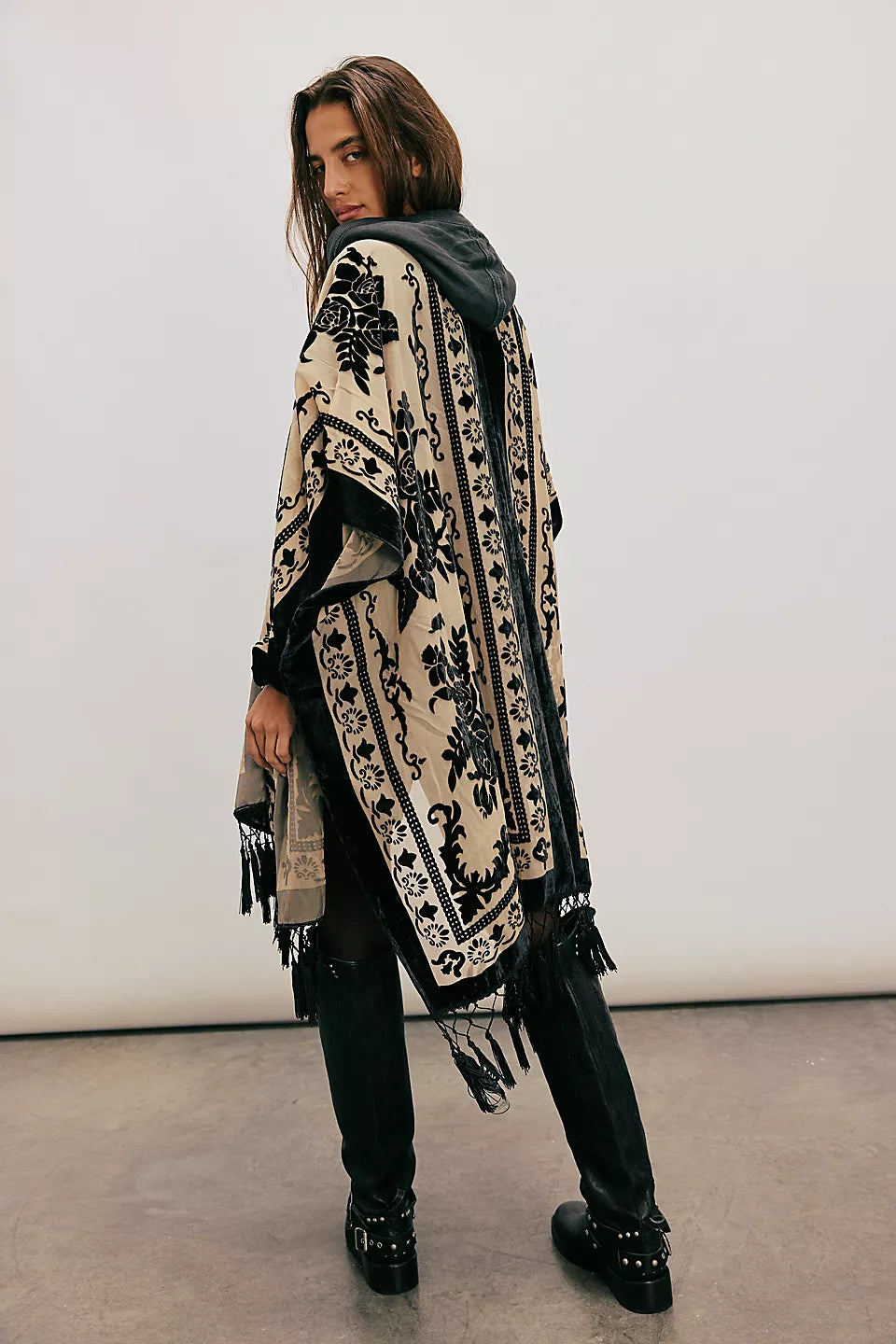 Free People Nightbird Burnout Kimono